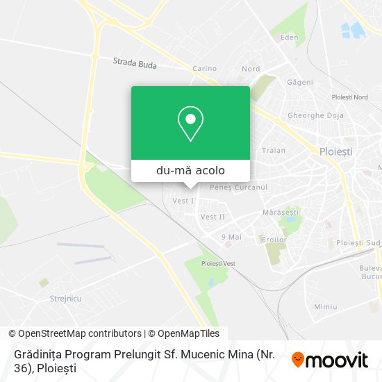 Hartă Grădinița Program Prelungit Sf. Mucenic Mina (Nr. 36)