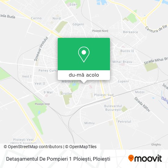 Hartă Detaşamentul De Pompieri 1 Ploieşti