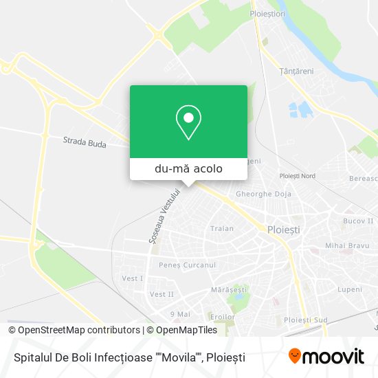 Hartă Spitalul De Boli Infecțioase ""Movila""