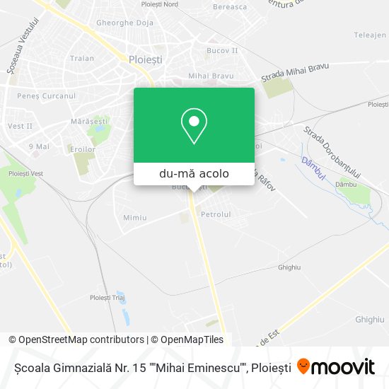 Hartă Școala Gimnazială Nr. 15 ""Mihai Eminescu""