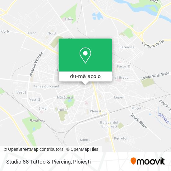 Hartă Studio 88 Tattoo & Piercing