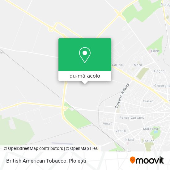 Hartă British American Tobacco