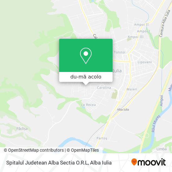Hartă Spitalul Judetean Alba Sectia O.R.L