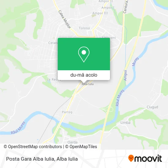 Hartă Posta Gara Alba Iulia