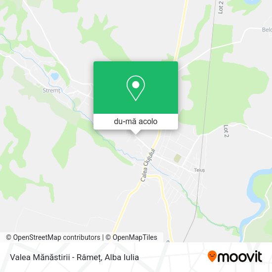 Hartă Valea Mănăstirii - Râmeț