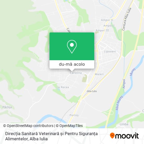 Hartă Direcția Sanitară Veterinară și Pentru Siguranța Alimentelor