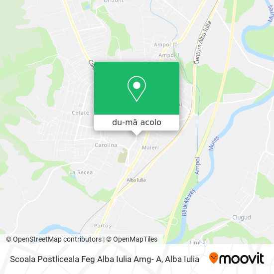 Hartă Scoala Postliceala Feg Alba Iulia Amg- A