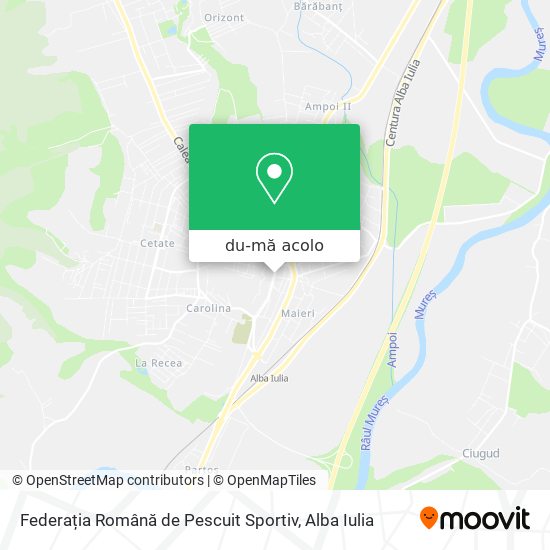 Hartă Federația Română de Pescuit Sportiv