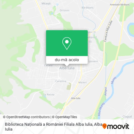 Hartă Biblioteca Națională a României Filiala Alba Iulia
