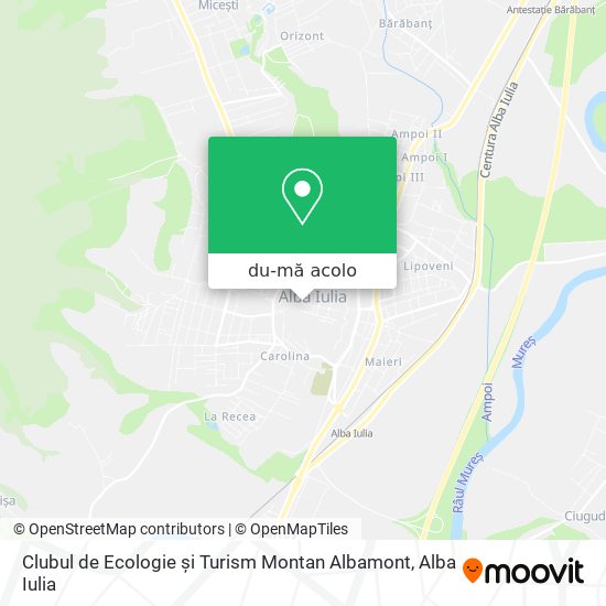 Hartă Clubul de Ecologie și Turism Montan Albamont
