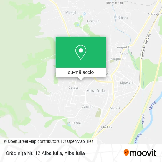 Hartă Grădinița Nr. 12 Alba Iulia
