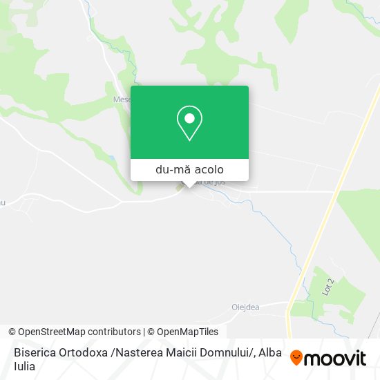 Hartă Biserica Ortodoxa /Nasterea Maicii Domnului/