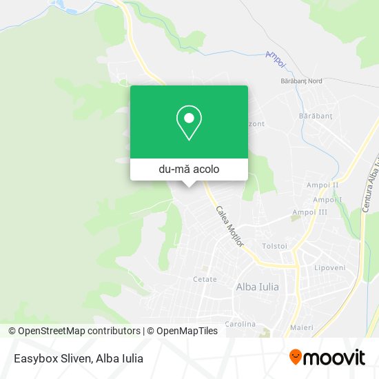 Hartă Easybox Sliven