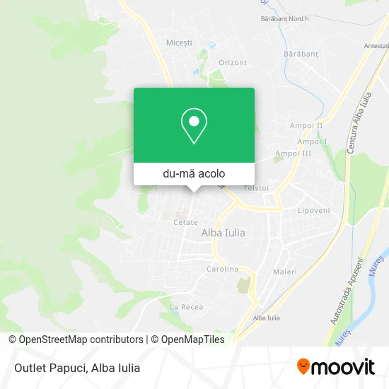 Hartă Outlet Papuci