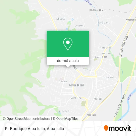 Hartă Rr Boutique Alba Iulia