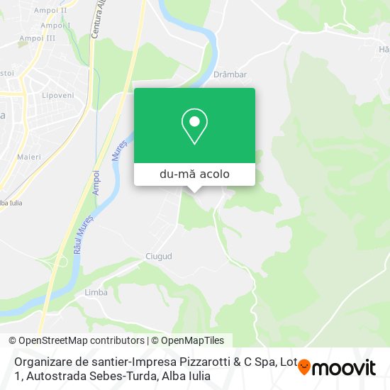 Hartă Organizare de santier-Impresa Pizzarotti & C Spa, Lot 1, Autostrada Sebes-Turda