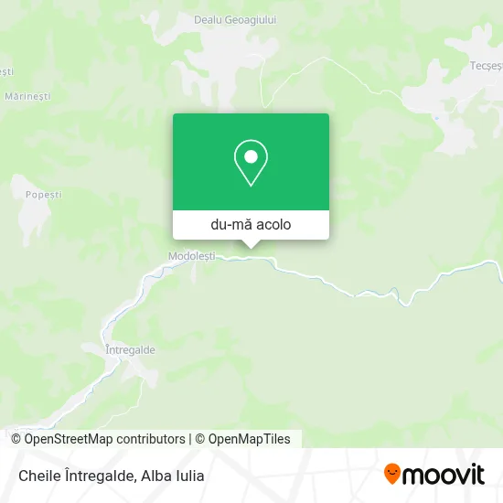 Hartă Cheile Întregalde