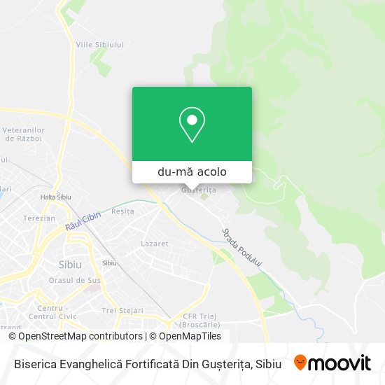 Hartă Biserica Evanghelică Fortificată Din Gușterița