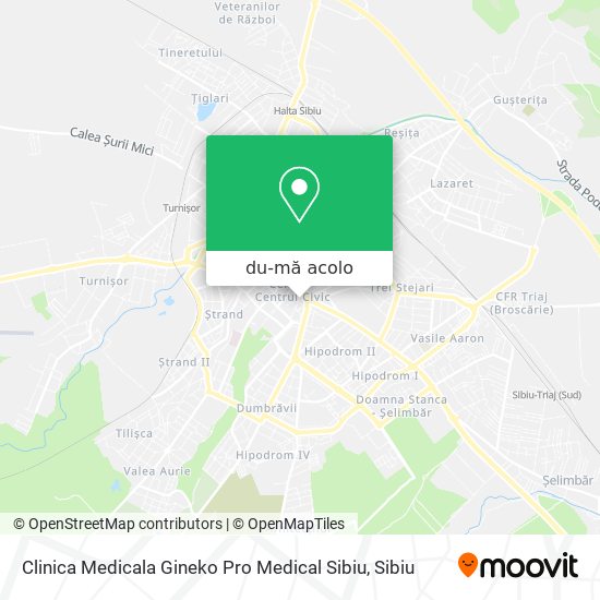 Hartă Clinica Medicala Gineko Pro Medical Sibiu
