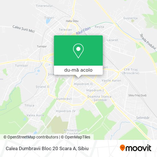 Hartă Calea Dumbravii Bloc 20 Scara A