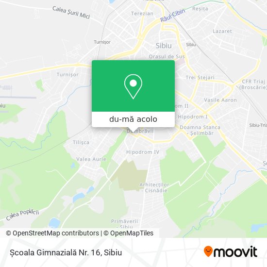 Hartă Școala Gimnazială Nr. 16