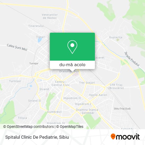Hartă Spitalul Clinic De Pediatrie