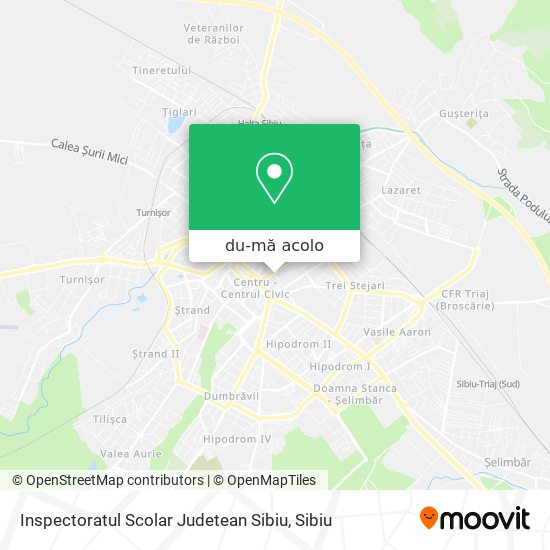 Hartă Inspectoratul Scolar Judetean Sibiu