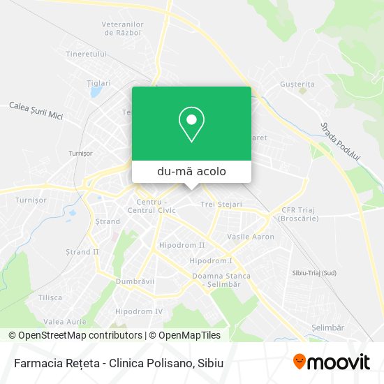 Hartă Farmacia Rețeta - Clinica Polisano