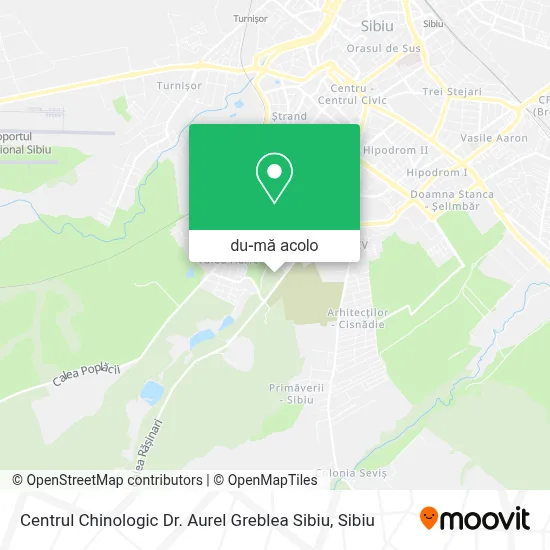 Hartă Centrul Chinologic  Dr. Aurel Greblea  Sibiu