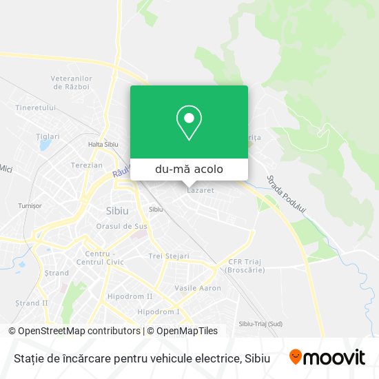 Hartă Stație de încărcare pentru vehicule electrice