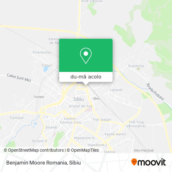Hartă Benjamin Moore Romania