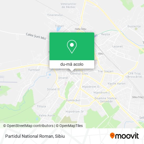 Hartă Partidul National Roman