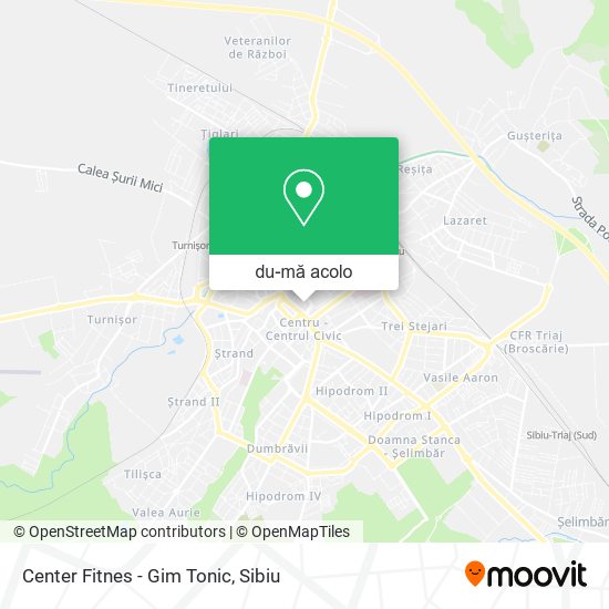 Hartă Center Fitnes - Gim Tonic