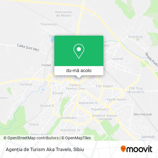 Hartă Agenția de Turism Aka Travels