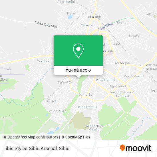 Hartă ibis Styles Sibiu Arsenal