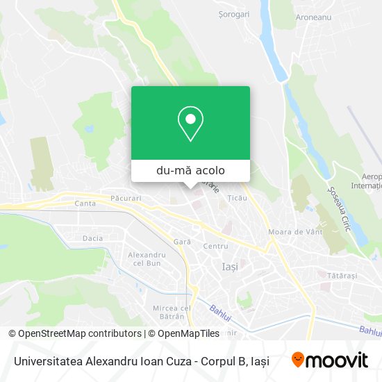 Hartă Universitatea Alexandru Ioan Cuza - Corpul B