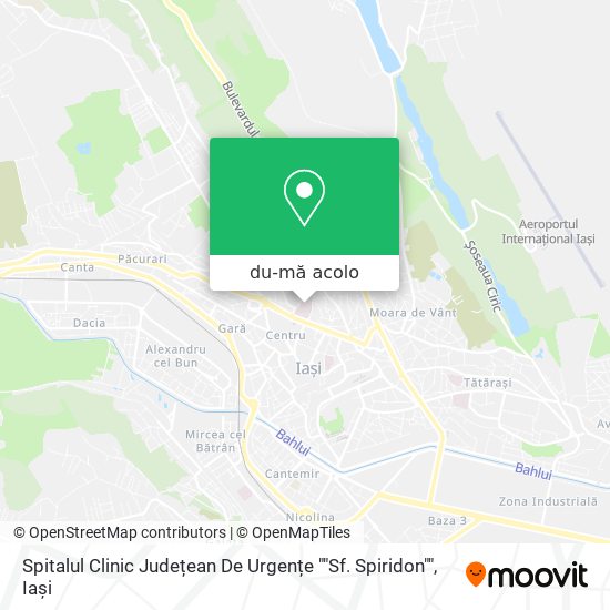 Hartă Spitalul Clinic Județean De Urgențe ""Sf. Spiridon""