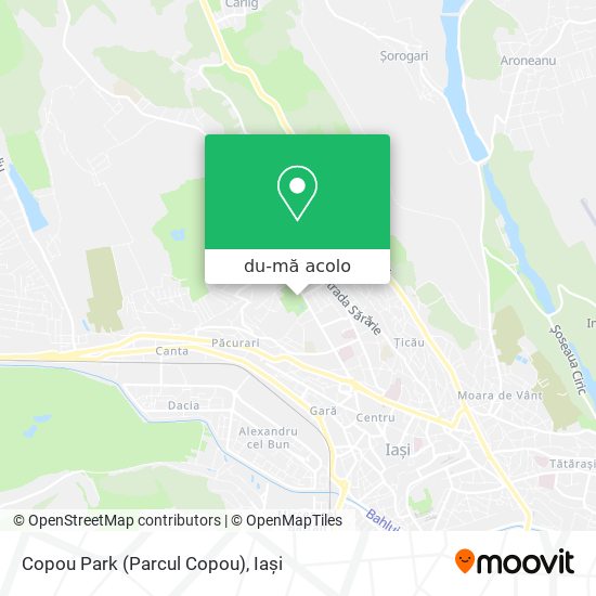 Hartă Copou Park (Parcul Copou)