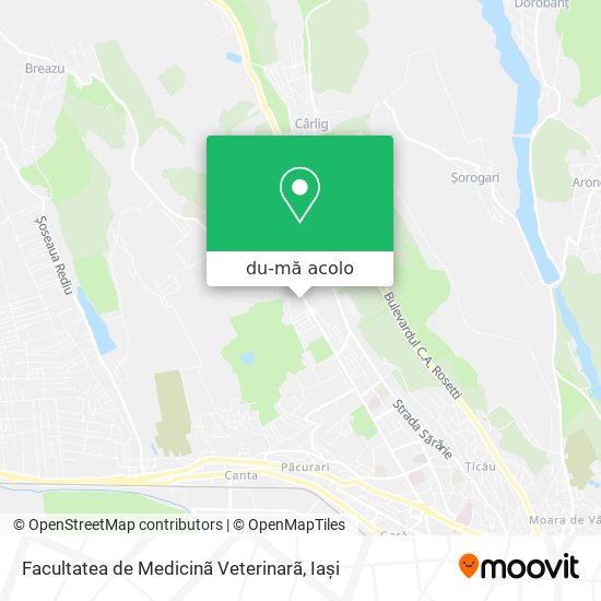 Hartă Facultatea de Medicinã Veterinarã