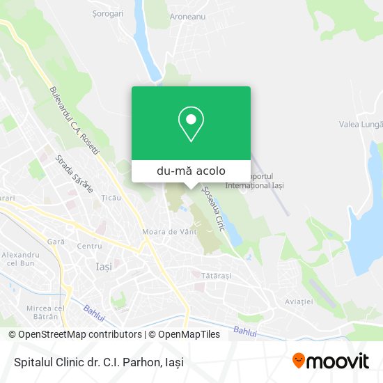 Hartă Spitalul Clinic dr. C.I. Parhon