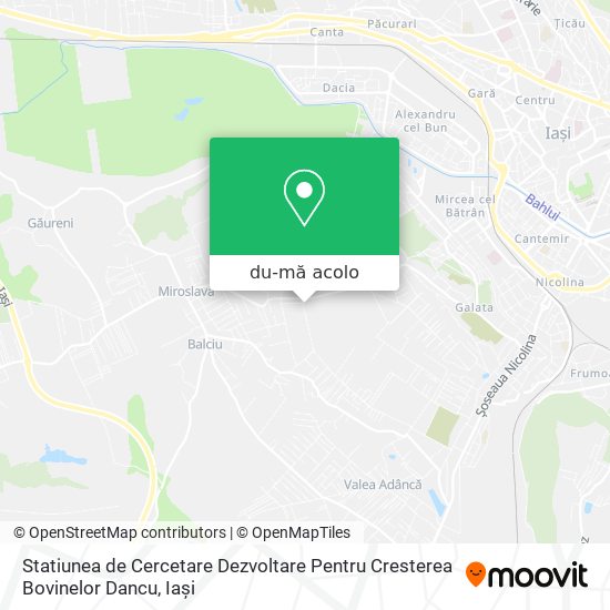 Hartă Statiunea de Cercetare Dezvoltare Pentru Cresterea Bovinelor Dancu