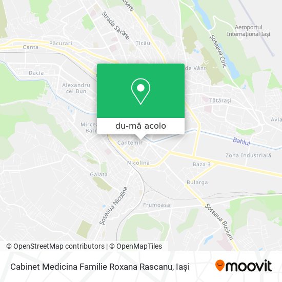 Hartă Cabinet Medicina Familie Roxana Rascanu