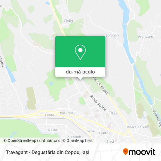 Hartă Travagant - Degustăria din Copou