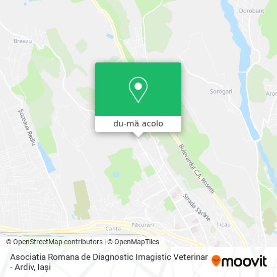 Hartă Asociatia Romana de Diagnostic Imagistic Veterinar - Ardiv