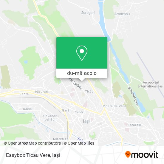 Hartă Easybox Ticau Vere