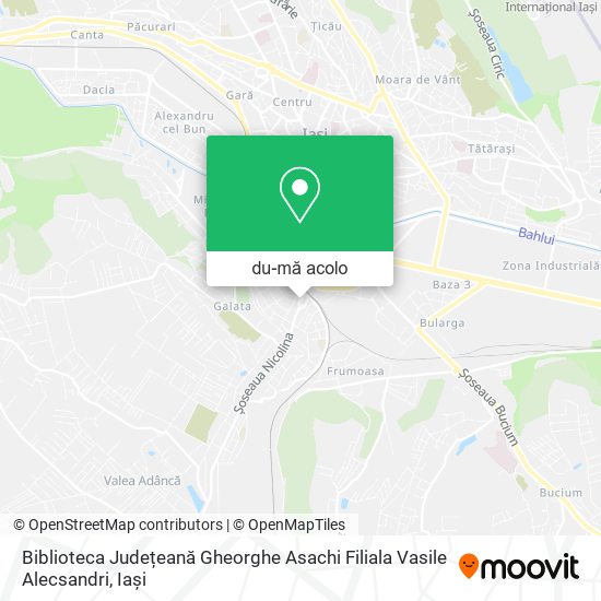 Hartă Biblioteca Județeană Gheorghe Asachi Filiala Vasile Alecsandri