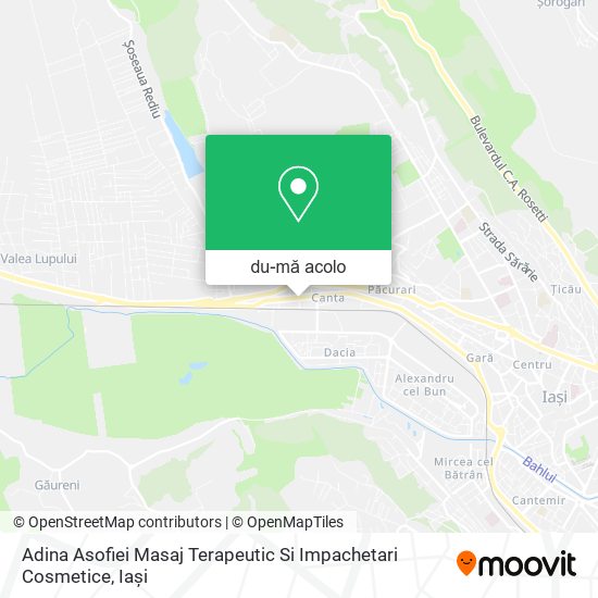 Hartă Adina Asofiei Masaj Terapeutic Si Impachetari Cosmetice