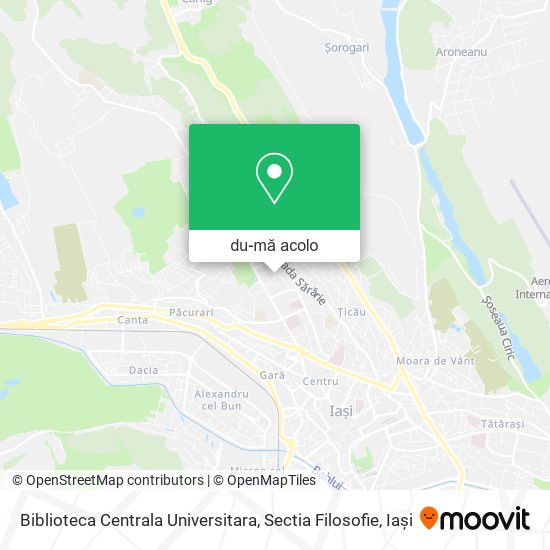Hartă Biblioteca Centrala Universitara, Sectia Filosofie