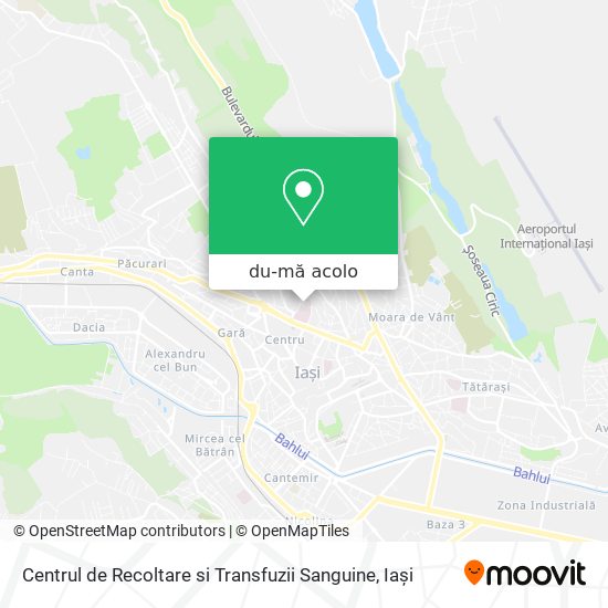Hartă Centrul de Recoltare si Transfuzii Sanguine