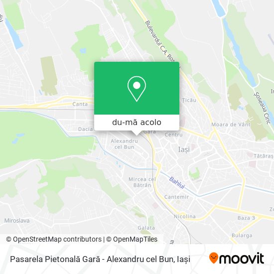 Hartă Pasarela Pietonală Gară - Alexandru cel Bun